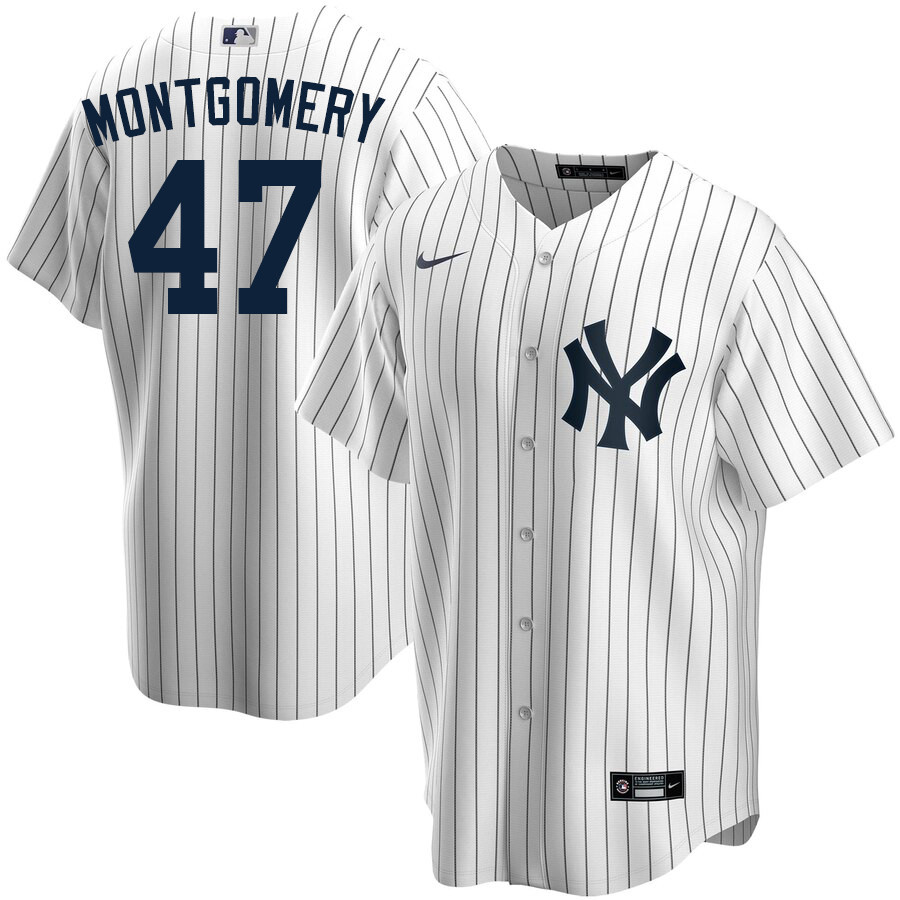 2020 Nike Men #47 Jordan Montgomery New York Yankees Baseball Jerseys Sale-White